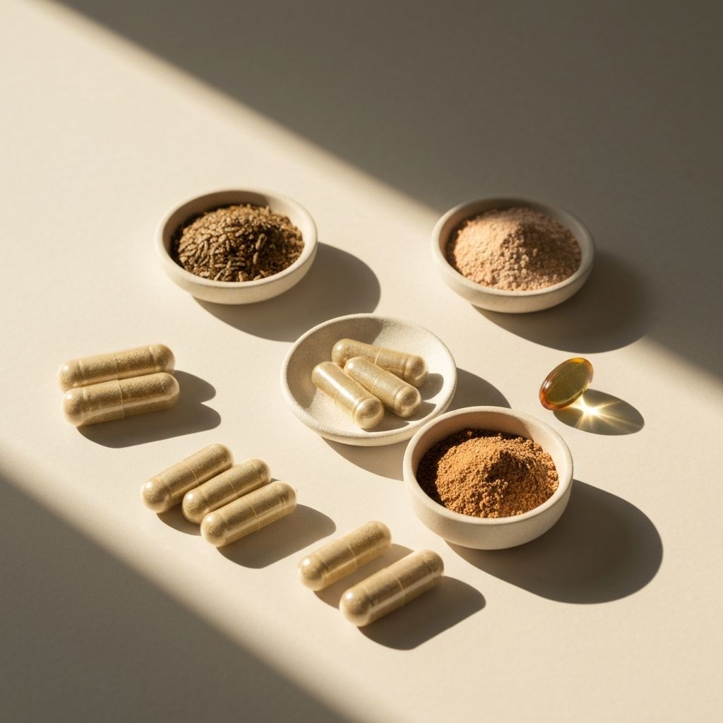 Natürliche Supplements in ruhiger Umgebung